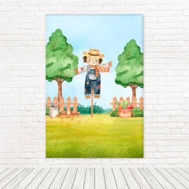Imagem de Painel Retangular 3D Sublimado Fazendinha 1,5X2,2 Frt-1789