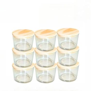 Imagem de Pote de Vidro Patê 156ml Copo Pra Vela Doces Geleias Patês Lembranças Com Tampa - 10 Unids