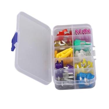 Imagem de 100pcs Carros de Carro Padrão Fusível de Fusível de Zinco Kit Proteger Equipamento Elétrico Instalar Remover Caixa de Armazenamento Conveniente
