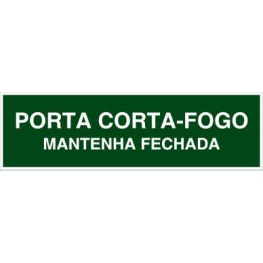 Imagem de M4 - Sinalização de Emergência - Porta Corta-Fogo. Mantenha Fechada - 