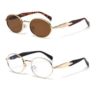 Imagem de Conjuntos de óculos de sol 1/2 peças, femininos, fashion, gradiente, masculino, retrô, esportivo, para ciclismo (2 peças z09)