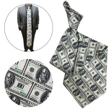 Imagem de Gravatão Cortar Gravata Gigante Casamento Dolar Real Listrad - R.Pires