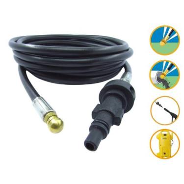 Imagem de Mangueira Desentupidora 15m Lavor Power Slim Lavadora - COMPATÍVEL LAV