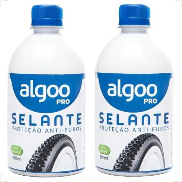 Imagem de 2 Selante Líquido Algoo Pro 500ml Mtb Speed Bike Bicicleta Anti Furo Vacina Tapa furo aro 26 27,5 29