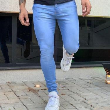 Imagem de Calça Masculina Skinny Azul com Elastano Linha Premium - TBasics, 40