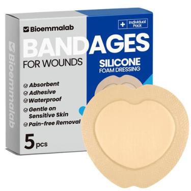 Imagem de Bandagens impermeáveis Bioemmalab Large 7x7cm Silicone Foam (5)