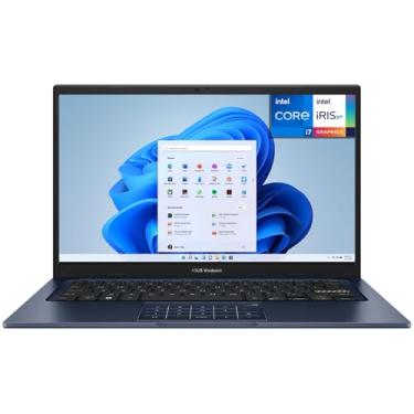 Imagem de ASUS Laptop Vivobook 14 de 35.6 cm FHD, Intel Core i7-1355U, 1,7 GHz, 12 GB RAM, SSD de 512 GB, Windows 11 Home, Intel UHD Graphics, Wi-Fi5, Bluetooth, azul silencioso, X1404VA-I712512