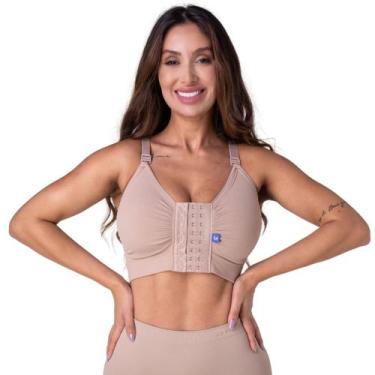 Imagem de Sutiã Pós-cirúrgico Alça Fina Sem Costura Seamless Rigel, GG, Nude