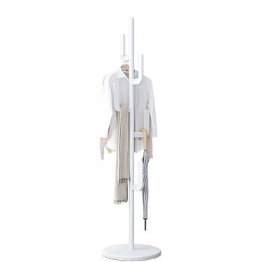 Imagem de Cabide de madeira resistente com 6 ganchos super fácil de montar para quarto, corredor, entrada, escritório, chapéus, casacos, casacos, cabide