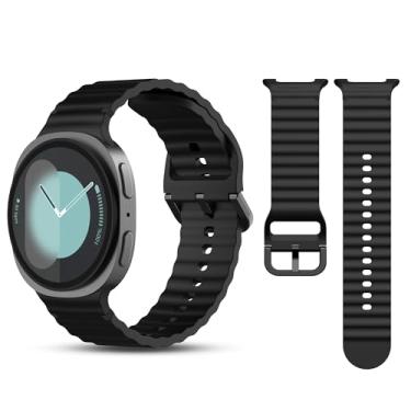 Imagem de Compatível com Samsung Galaxy Watch 8 de 40 mm/44 mm, Watch 8 Classic de 46 mm, masculino e feminino, pulseira esportiva à prova de suor sem lacunas para fitness, corrida, natação, uso diário