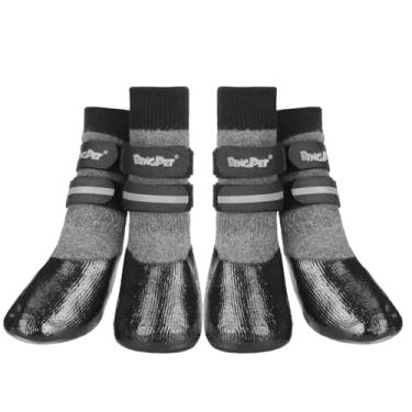 Imagem de Meias para cães BINGPET para pisos de madeira, antiderrapante e antiderrapante, à prova d'água, com alças refletoras e controle de traçãoBINGPET L B07P8YNZGW