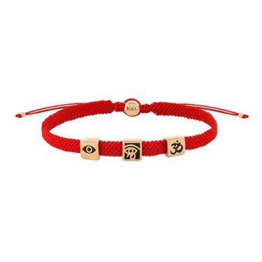 Imagem de KARMA AND LUCK Felicidade espiritual - Pulseira de proteção tripla com pingente de olho turco de 6 mm, pingente de olho de Hórus de 6 mm, cura espiritual funciona em harmonia para proteger alguém da