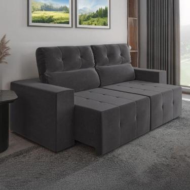 Imagem de Sofá Retrátil E Reclinável 2m 3 Lugares Fênix Veludo Mamflex