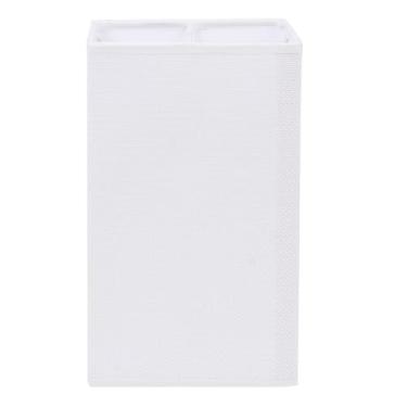 Imagem de Lurrose Abajur quadrado: Abajur quadrado branco - capas para lustres de mesa E27 para quarto doméstico