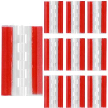 Imagem de KTZCTPCA Dobradiças de acrílico 20/10 peças, dobradiças dobráveis de mini ferragens, dobradiças de piano, dobradiça de suporte de exibição de acrílico, dobradiça de armário de exibição com orifício de