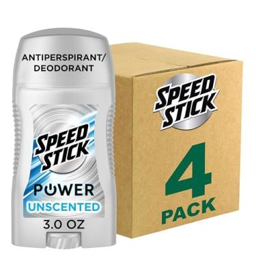 Imagem de Speed Stick Desodorante masculino antitranspirante, sem cheiro, 85 g, pacote com 4