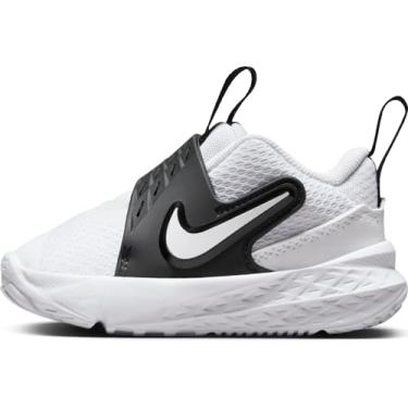 Imagem de Nike Tênis de basquete Team Hustle D para crianças, Branco/Preto, 17