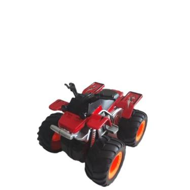 Imagem de Miniatura Quadriciclo de Fricção Infantil, Brinquedo para Crianças Acima de 3 Anos, Colorido, 10 x 8 x 7 cm (Vermelho)