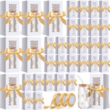 Imagem de Windyun 100 caixas de presente para copos de vidro de sublimação, caixas de exposição transparentes para 340 g, 473 ml, 590 ml, embalagem de exposição, para frascos, canecas, suprimentos de festa