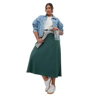 Imagem de City Chic Saia feminina plus size - Miranda Midi, Floresta, 52