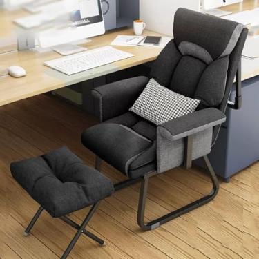 Imagem de Cadeira De Computador,cadeira De Sofá Com Encosto Ajustável,cadeira De Dormir Plana Cadeiras Ocasionais,cadeiras De Mesa Para Cadeira De Leitura De Quarto, Para Sala De, Nero, Without
