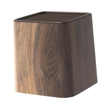 Imagem de Generic Lixeira pequena de mesa com tampa, moderna, dispensadora de lixo para, dormitório, sala de estar, carro, escritório