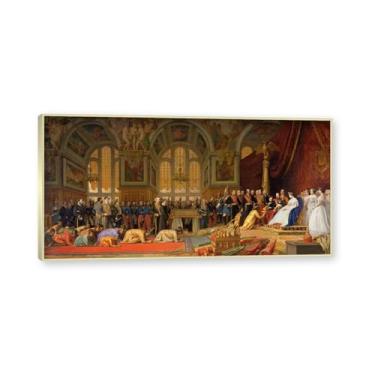 Imagem de Moldura de champanhe. Famosas pinturas a óleo, (sem título 38) de Jean Leon Gerome, reprodução impressa em tela, arte de cenário para decoração de sala de estar. 75 x 150 cm - 29,5 x 59,0 pol