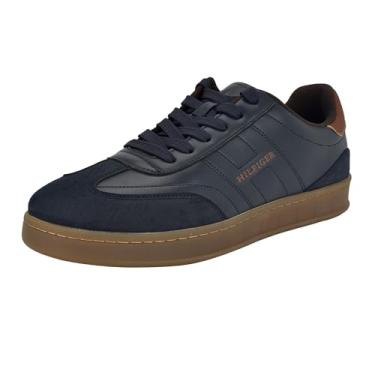 Imagem de Tommy Hilfiger Tênis masculino Jolene, Azul-marinho/conhaque Multi 400, 45