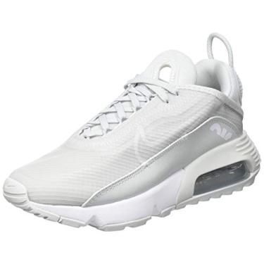 Imagem de Nike Tênis de corrida feminino de cano médio, Pó de fóton, branco, prata metálica, 9.5