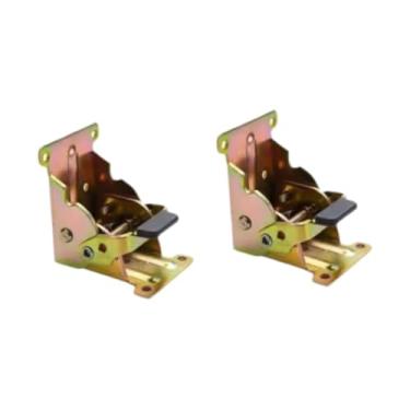 Imagem de Generic 2x Suportes dobráveis ​​com trava automática, dobradiças de 0/90/180 graus, suporte de extensão com parafuso para garagem, cozinha, móveis domésticos, Ouro