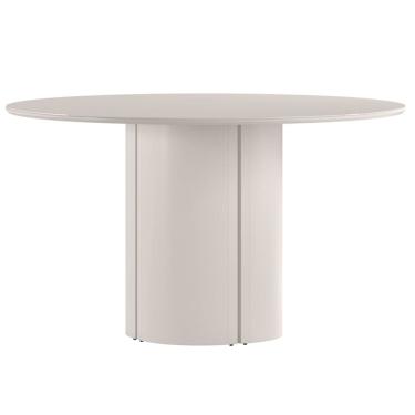 Imagem de Mesa de Jantar 6 Lugares Redonda 135cm Verbena N01 Off White - Lyam Decor