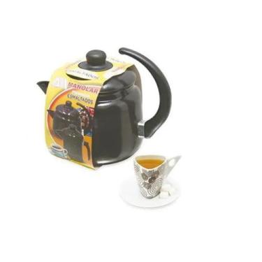 Imagem de Chaleira Esmaltada Preta Indução 1,5 Litros Nº 16 - Manolar, 1.5 l, Es