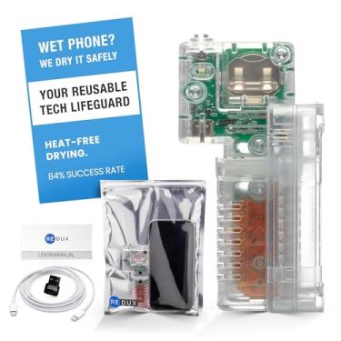 Imagem de Redux DryBuddy – Uma bolsa e secadora reativa à prova d'água – Secador de emergência para telefones úmidos, fones de ouvido e aparelhos auditivos – reutilizável, portátil e transparente essencial para