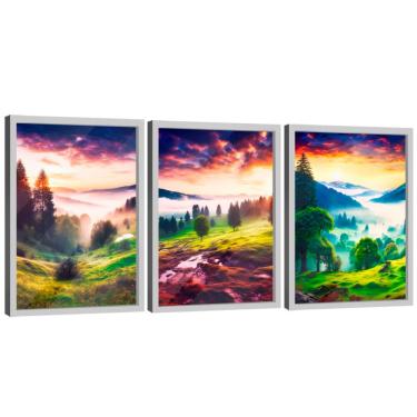 Imagem de Quadro Decorativo Trio Paisagem Natural