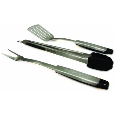 Imagem de Churrasco Profissional Grill Conjunto 3 peças, CUISINART CGS 333, Prateado