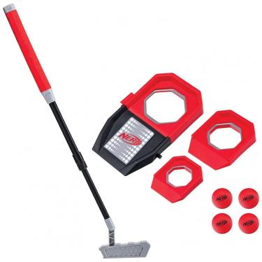 Imagem de Kit de Golfe com Bola, Taco, Rampa e Suporte para Crianças, Nerf, Vermelho