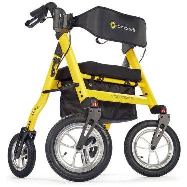 Imagem de Andador para Idosos e Adultos com Assento Ortopédico, até 136 Quilos, COMODITÀ, Vermelho