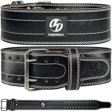 Imagem de Cinto de couro genuíno para halterofilismo (6 mm de espessura) – Cinto de exercício unissex para treinamento de força, levantamento de peso, agachamentos, com suporte de cintura | Design ajustável