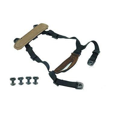 Imagem de Sistema de Retenção de Capacete H-MICH Tático Airsoft da H World Shopping com 4 Pontas de Alça de queixo, BK