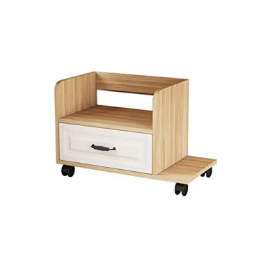 Imagem de URGDWEKJY Suporte de impressora móvel com rack de armazenamento de rolos, rack de arquivos, armário de armazenamento, cozinha, casa, escritório, armazenamento e organização, suporte de impressora (C)