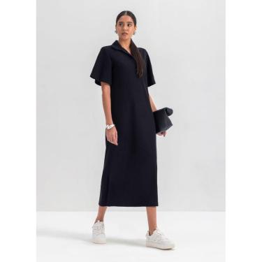 Imagem de Vestido Polo Feminino Em Piquet Essendi Preto