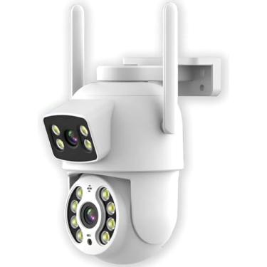 Imagem de Câmera de Segurança Externa WiFi IP66, PTZ 355° com Rastreamento Automático, Visão Noturna 10m, Full HD 1080P, Detecção de Movimento, Áudio Bidirecional, para Residências e Comércio