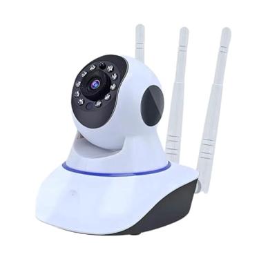 Imagem de Câmera Segurança Babá Eletrônica Wi-fi Visão Noturna SMART IP com 3 Antenas P2P