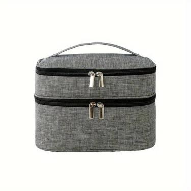 Imagem de Necessaire Viagem Dupla Organizador Cor: Cinza F102 - GXM