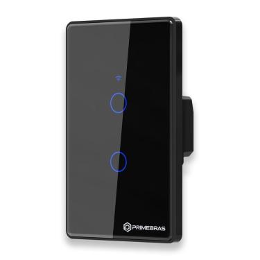 Imagem de Interruptor Inteligente 2 Botões Primebras Preto 110V 220V