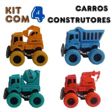 Imagem de Brinquedo Caminhão Construção Fricção Infantil Colorido - Top Kids