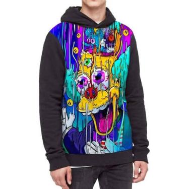 Imagem de Moletom Com Capuz Palhaço Krusty Psicodélico Simpsons Ref655 - smoke, 
