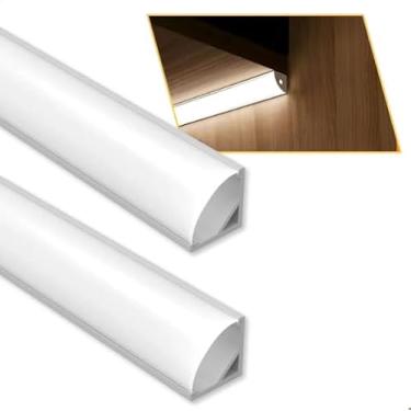 Imagem de Kit 4 Perfil Para Canto De Sobrepor 1m Moveis Marcenaria Led Aluminio