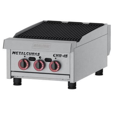 Imagem de Char Broiler Chapa A Gás Metalcubas CHB45 Em Aço Inox 40x50cm 2 Queimadores MTC0091(24128)