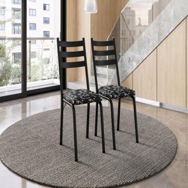 Imagem de Conjunto Com 2 Cadeiras Para Cozinha Europa Preto